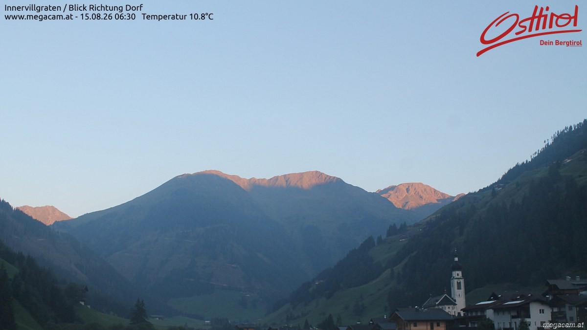 Archiv Foto Webcam Blick Richtung Innervillgraten