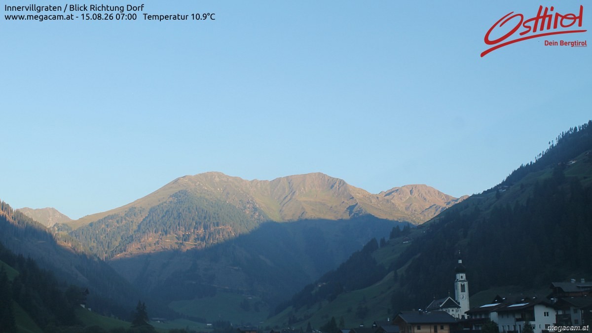 Archiv Foto Webcam Blick Richtung Innervillgraten