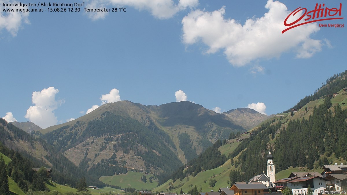 Archiv Foto Webcam Blick Richtung Innervillgraten
