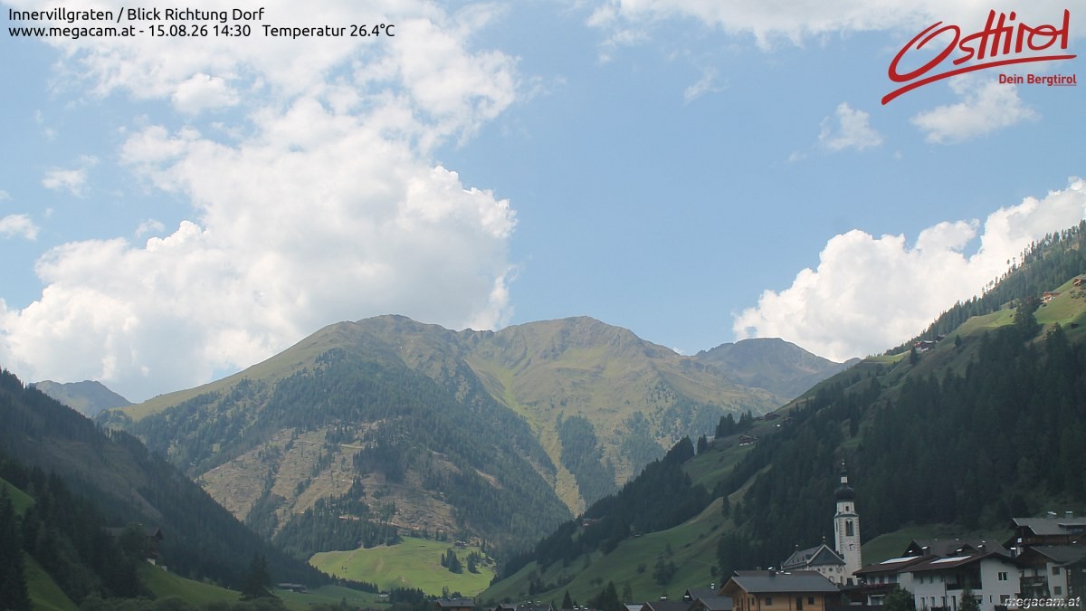 Archiv Foto Webcam Blick Richtung Innervillgraten