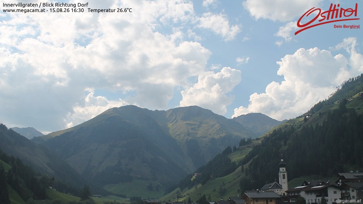 Archiv Foto Webcam Blick Richtung Innervillgraten