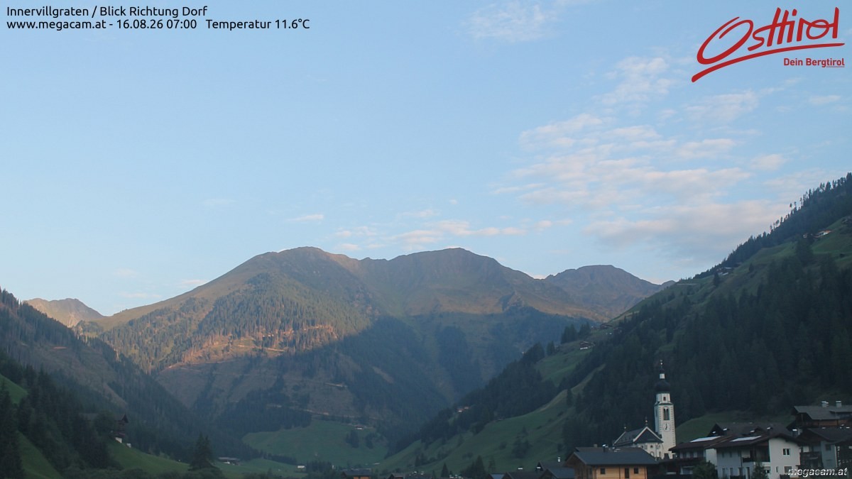 Archiv Foto Webcam Blick Richtung Innervillgraten