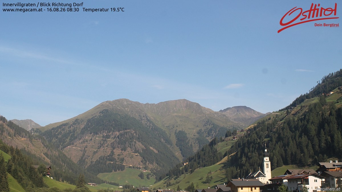 Archiv Foto Webcam Blick Richtung Innervillgraten