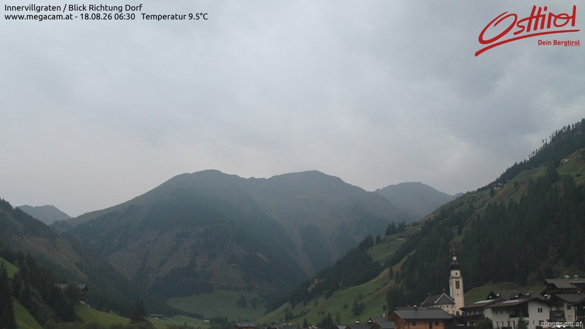Archiv Foto Webcam Blick Richtung Innervillgraten