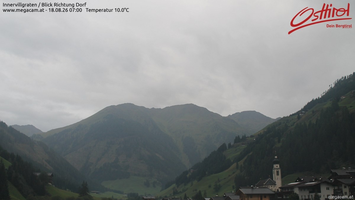 Archiv Foto Webcam Blick Richtung Innervillgraten