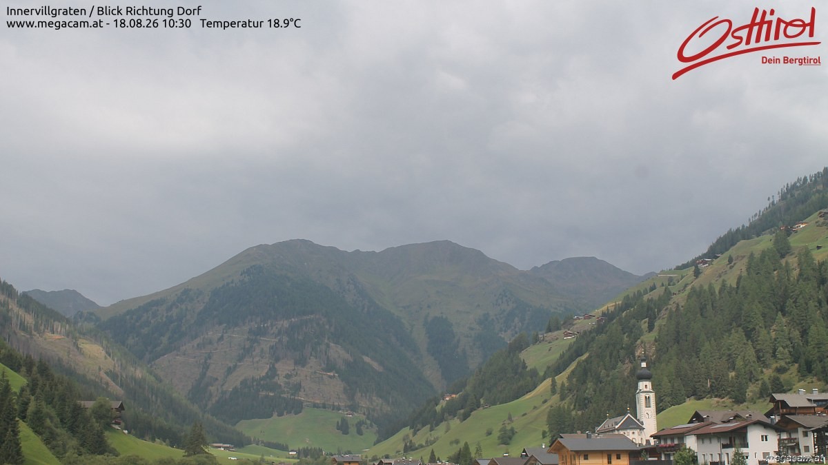 Archiv Foto Webcam Blick Richtung Innervillgraten