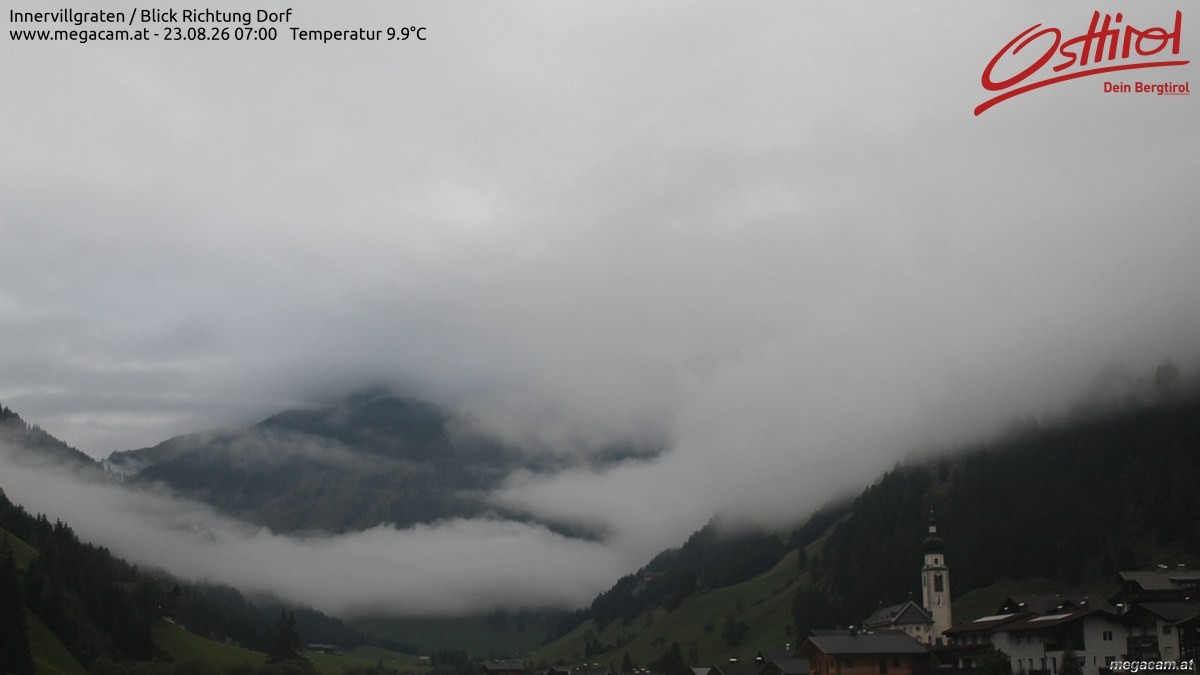 Archiv Foto Webcam Blick Richtung Innervillgraten