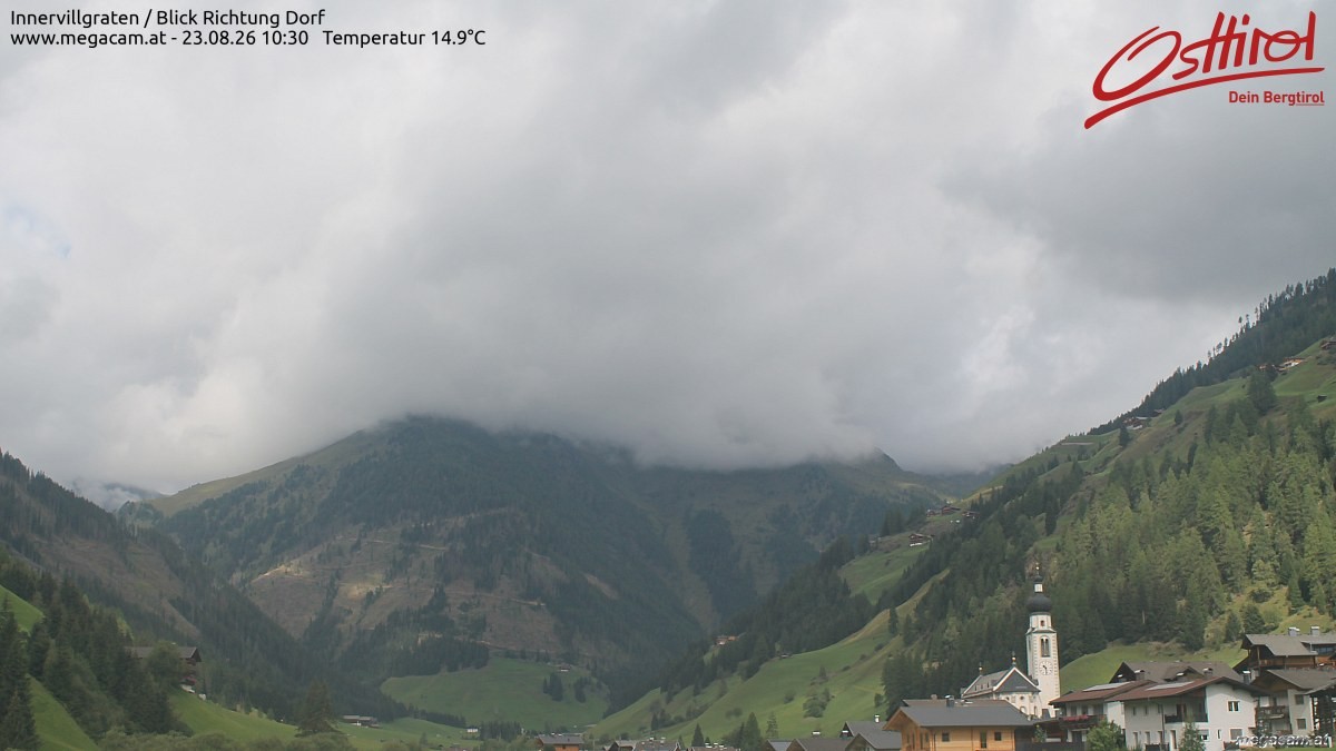Archiv Foto Webcam Blick Richtung Innervillgraten