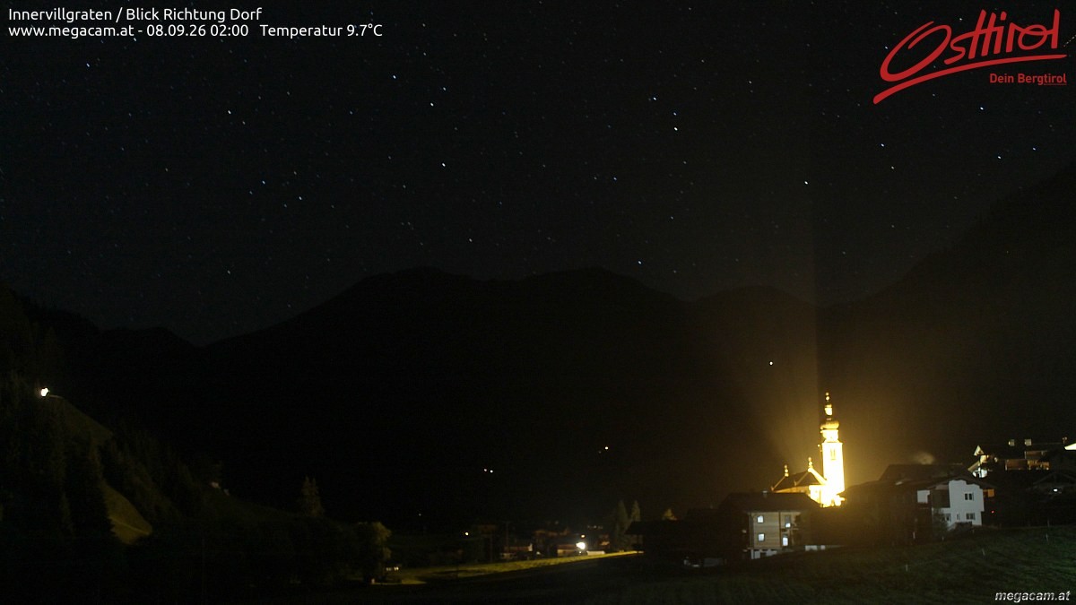 Archiv Foto Webcam Blick Richtung Innervillgraten