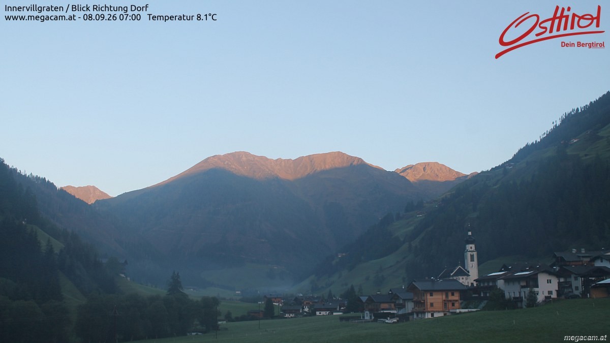 Archiv Foto Webcam Blick Richtung Innervillgraten