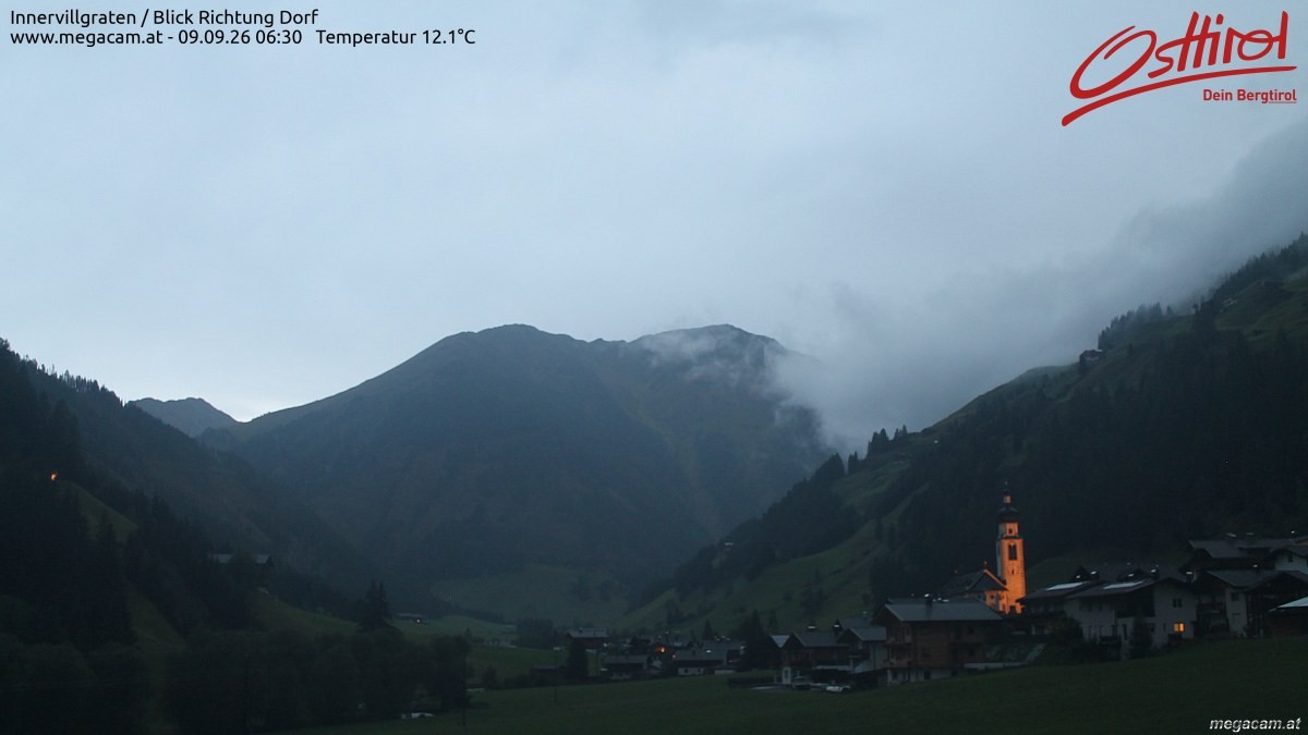 Archiv Foto Webcam Blick Richtung Innervillgraten