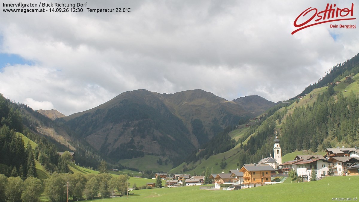 Archiv Foto Webcam Blick Richtung Innervillgraten