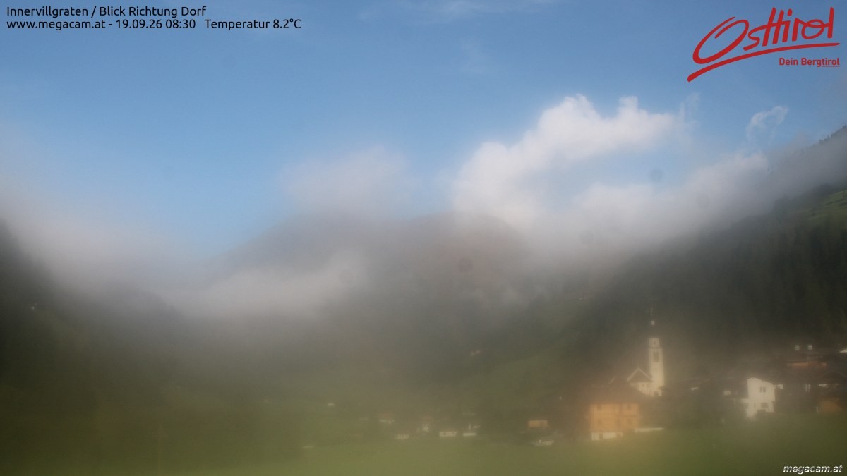 Archiv Foto Webcam Blick Richtung Innervillgraten