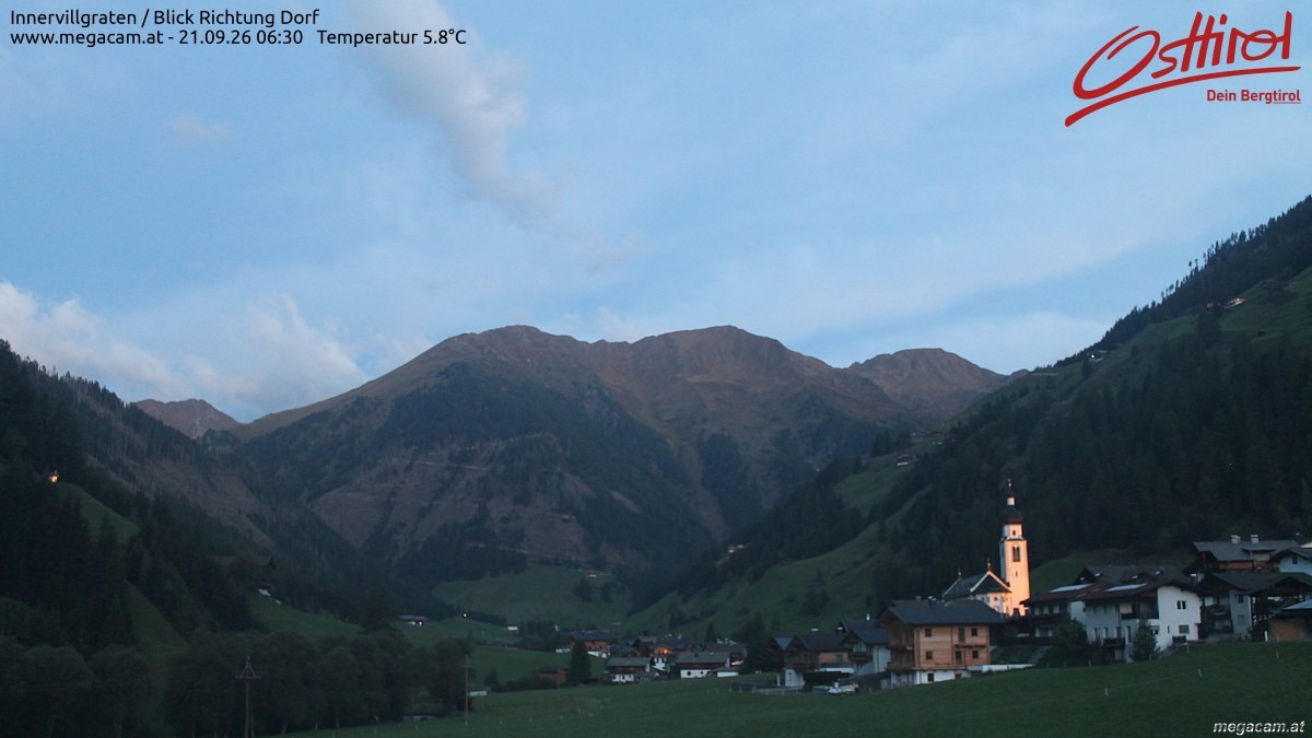 Archiv Foto Webcam Blick Richtung Innervillgraten