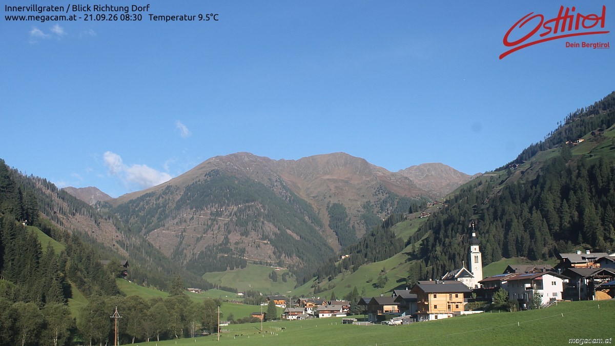 Archiv Foto Webcam Blick Richtung Innervillgraten