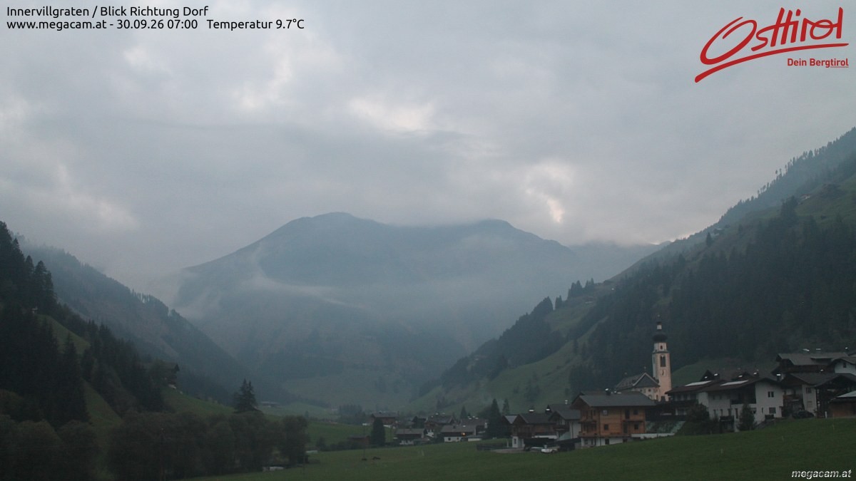 Archiv Foto Webcam Blick Richtung Innervillgraten