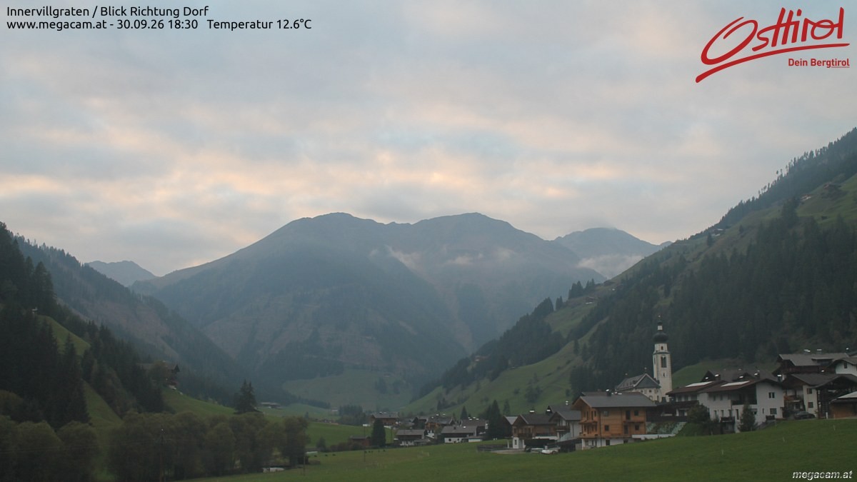 Archiv Foto Webcam Blick Richtung Innervillgraten