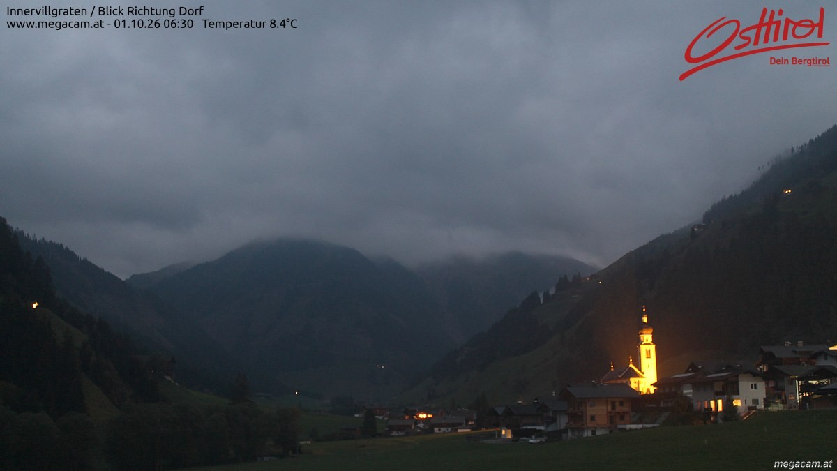 Archiv Foto Webcam Blick Richtung Innervillgraten