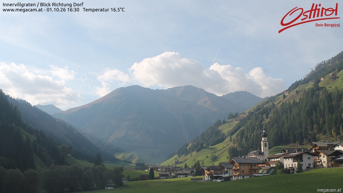 Archiv Foto Webcam Blick Richtung Innervillgraten