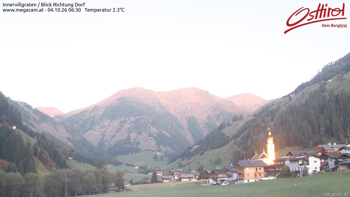 Archiv Foto Webcam Blick Richtung Innervillgraten