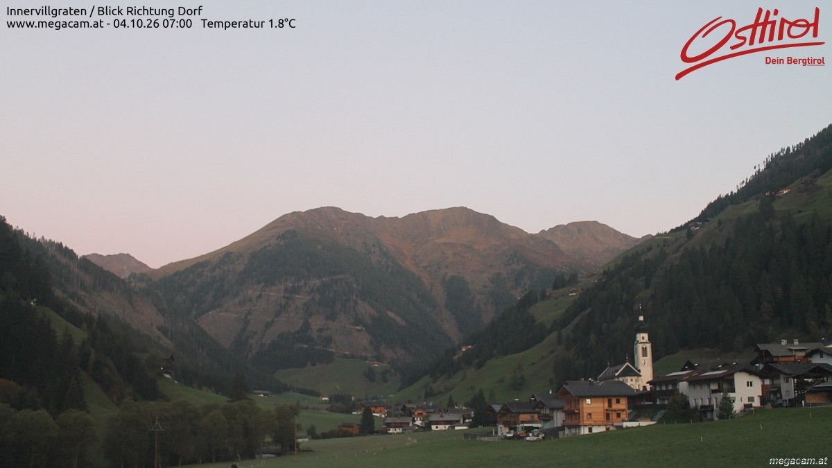 Archiv Foto Webcam Blick Richtung Innervillgraten