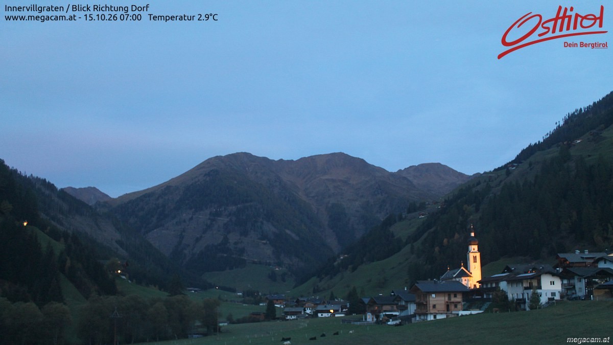Archiv Foto Webcam Blick Richtung Innervillgraten