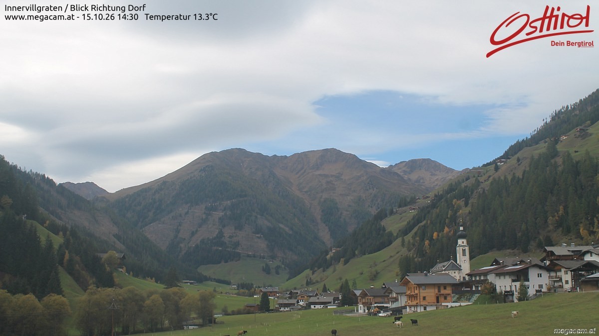 Archiv Foto Webcam Blick Richtung Innervillgraten