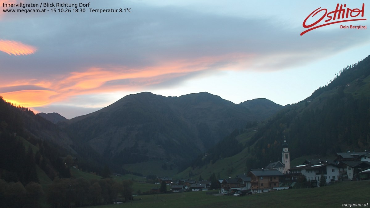 Archiv Foto Webcam Blick Richtung Innervillgraten