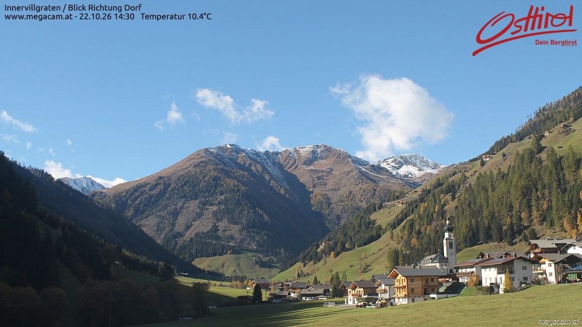 Archiv Foto Webcam Blick Richtung Innervillgraten
