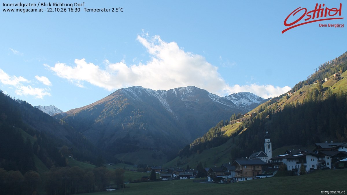 Archiv Foto Webcam Blick Richtung Innervillgraten