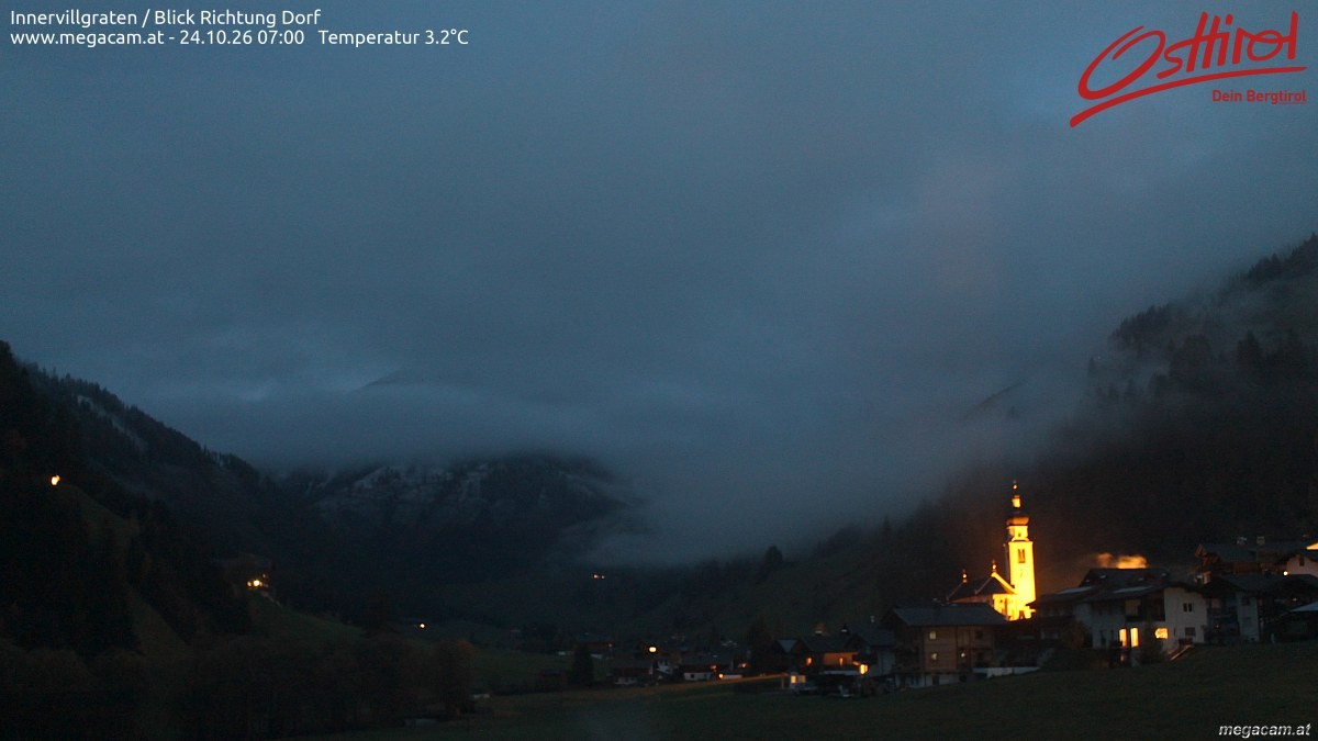 Archiv Foto Webcam Blick Richtung Innervillgraten
