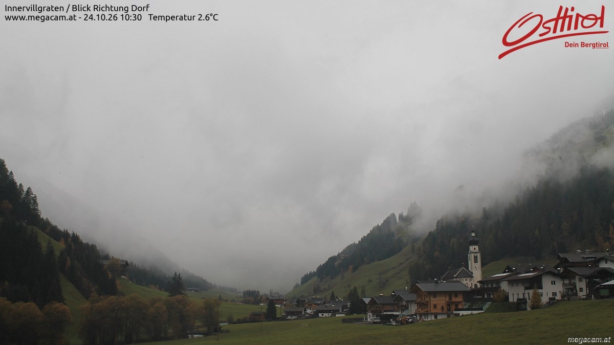 Archiv Foto Webcam Blick Richtung Innervillgraten