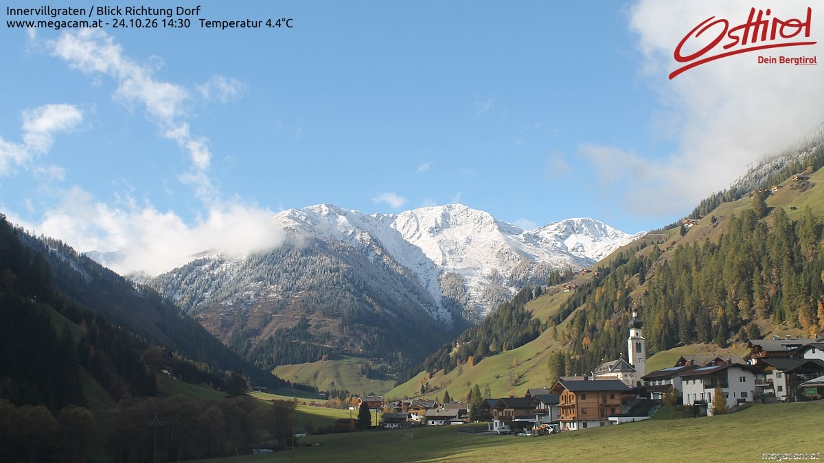 Archiv Foto Webcam Blick Richtung Innervillgraten