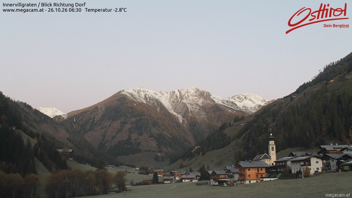 Archiv Foto Webcam Blick Richtung Innervillgraten