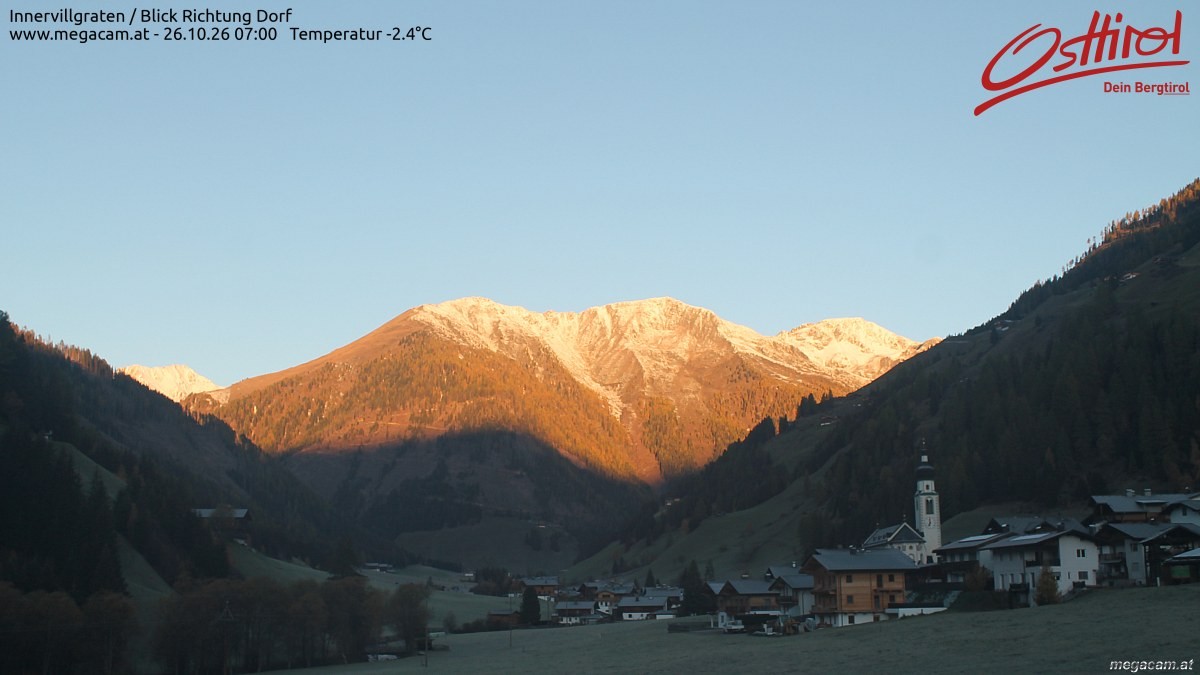 Archiv Foto Webcam Blick Richtung Innervillgraten