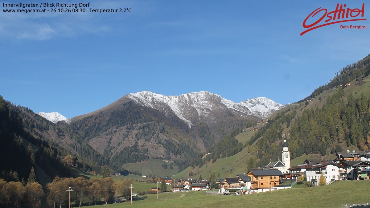 Archiv Foto Webcam Blick Richtung Innervillgraten