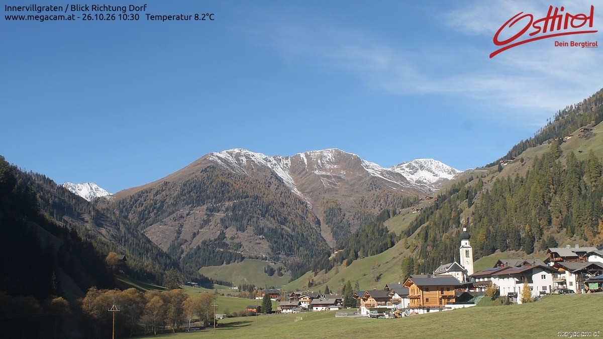 Archiv Foto Webcam Blick Richtung Innervillgraten
