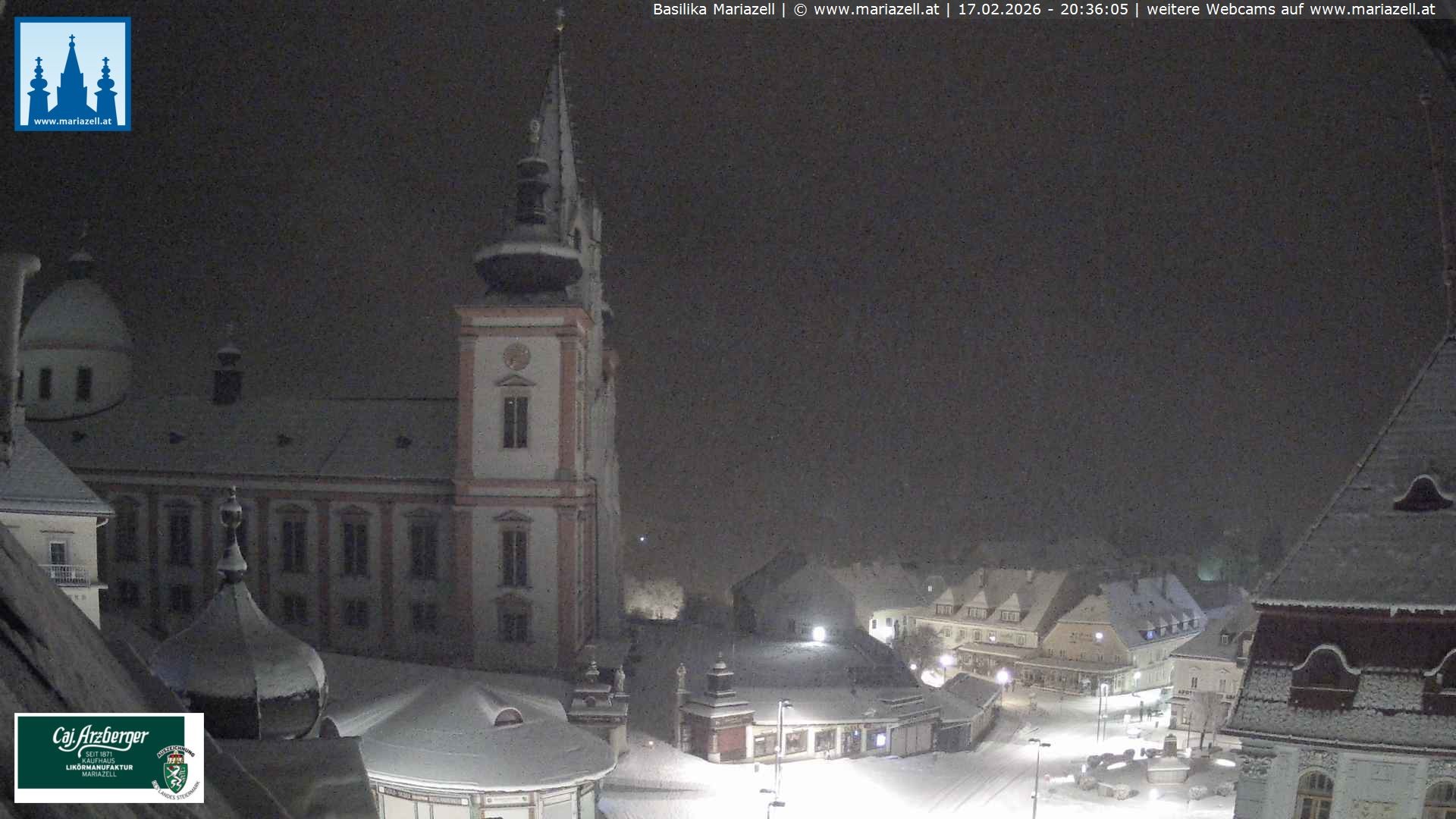 Archiv Foto Webcam Mariazell - Blick auf die Basilika