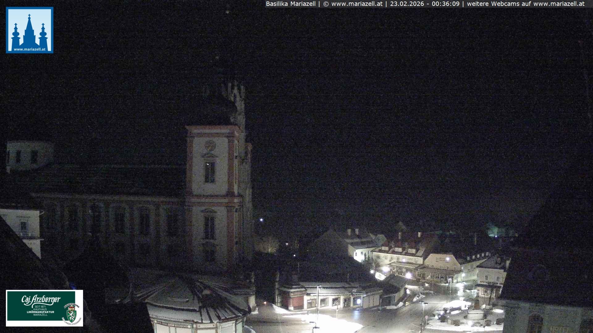 Archiv Foto Webcam Mariazell - Blick auf die Basilika