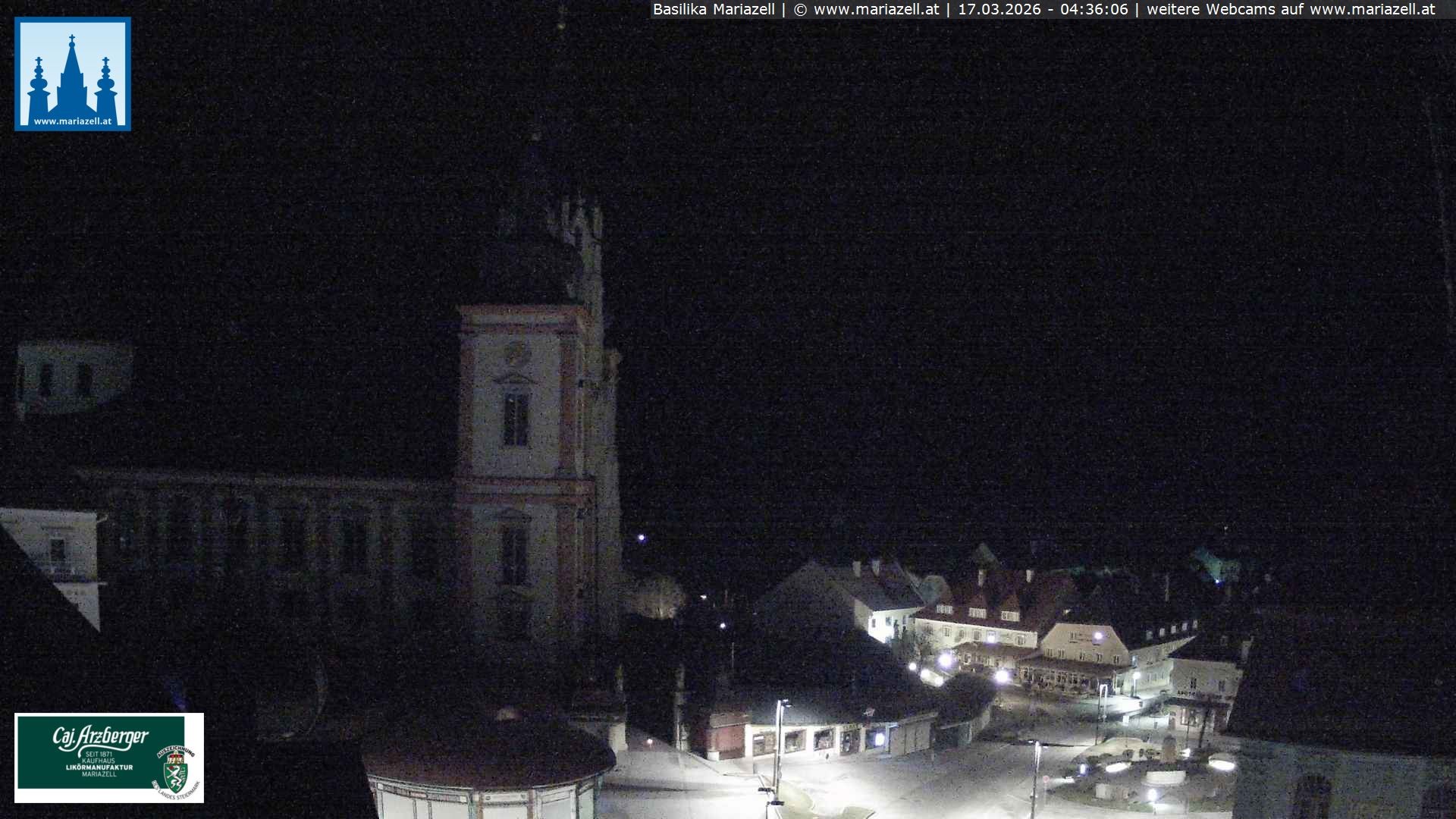 Archiv Foto Webcam Mariazell - Blick auf die Basilika