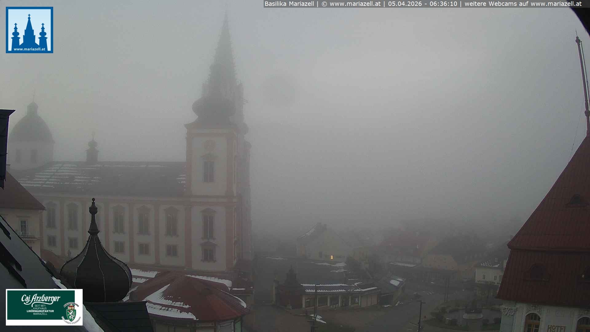 Archived image Webcam Mariazell Basilica