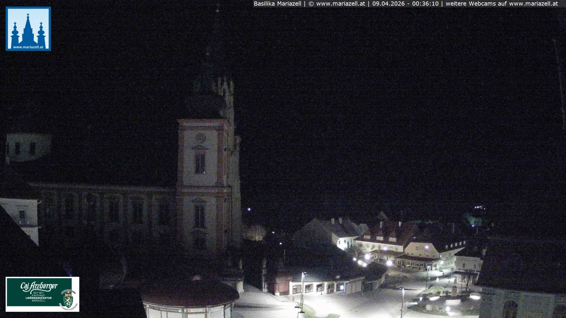 Archiv Foto Webcam Mariazell - Blick auf die Basilika