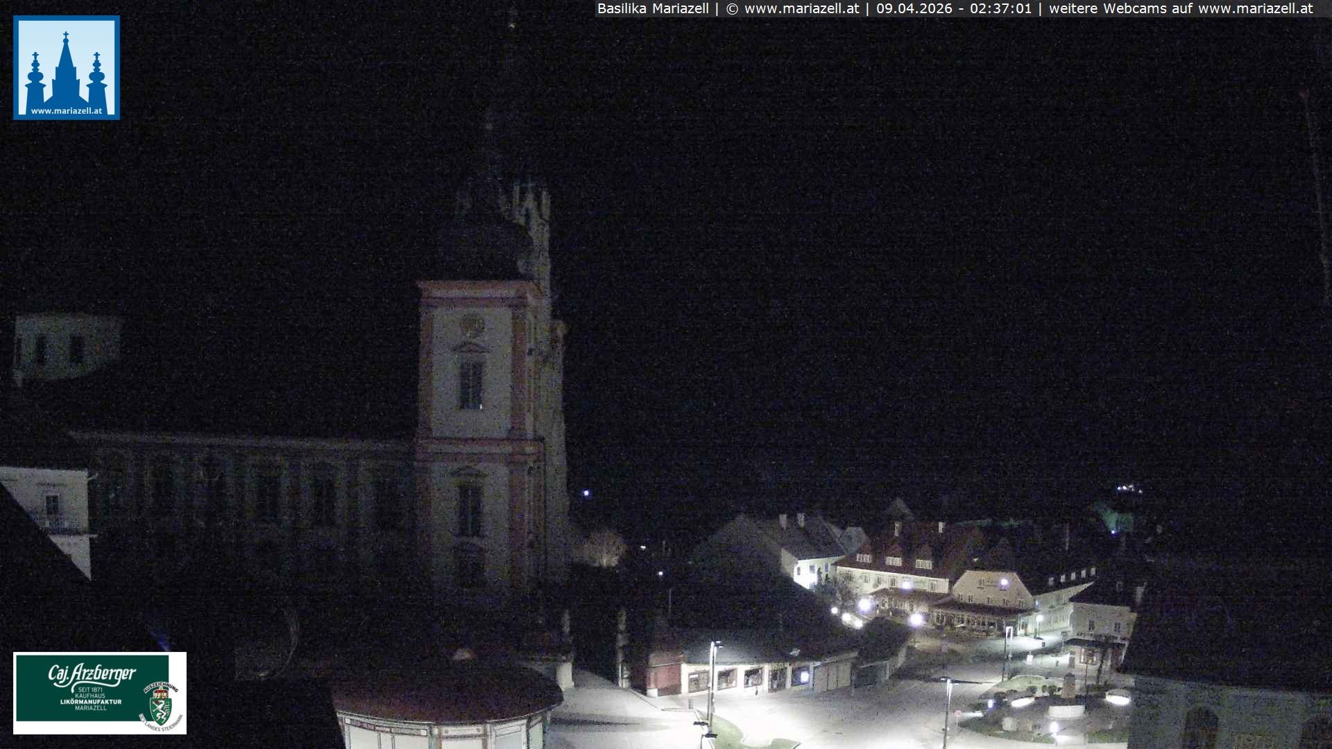 Archiv Foto Webcam Mariazell - Blick auf die Basilika