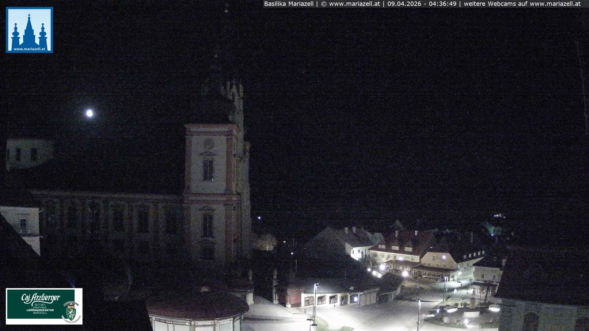 Archiv Foto Webcam Mariazell - Blick auf die Basilika