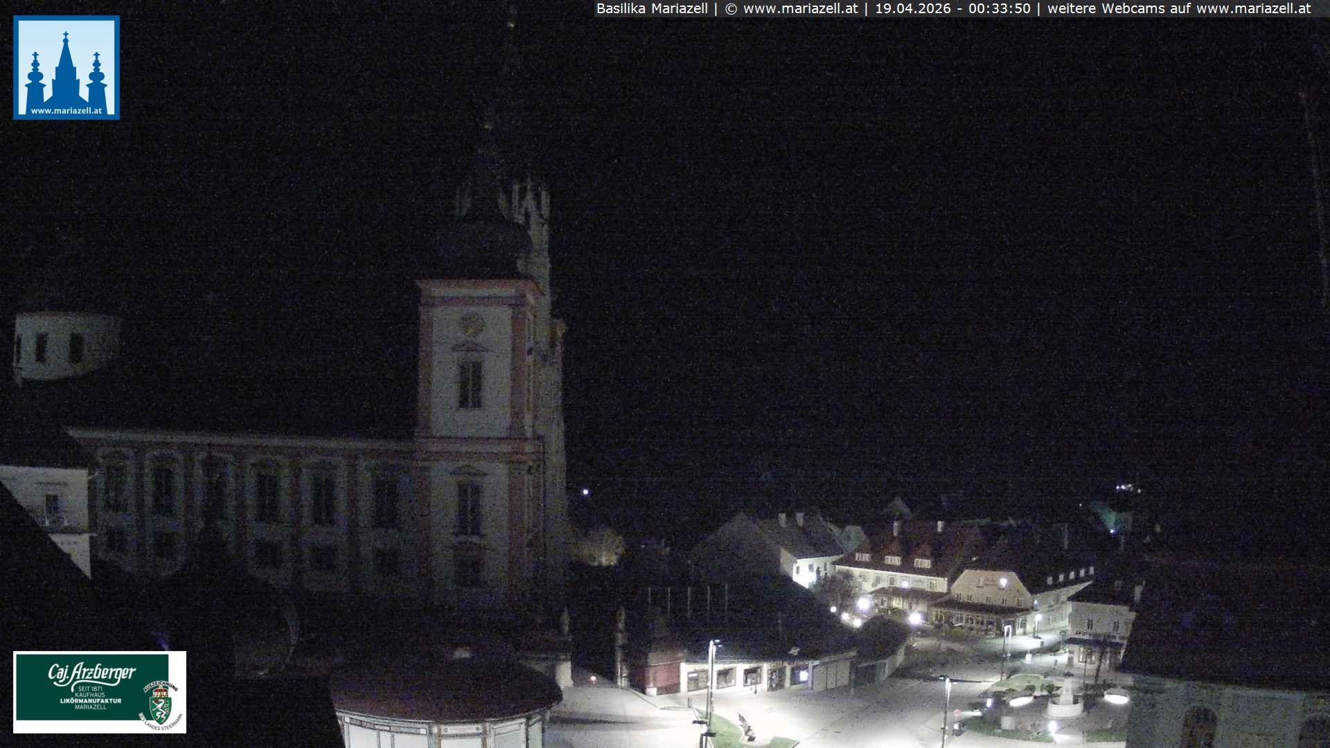 Archiv Foto Webcam Mariazell - Blick auf die Basilika