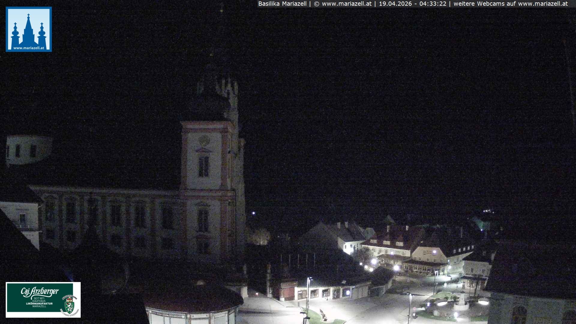 Archiv Foto Webcam Mariazell - Blick auf die Basilika
