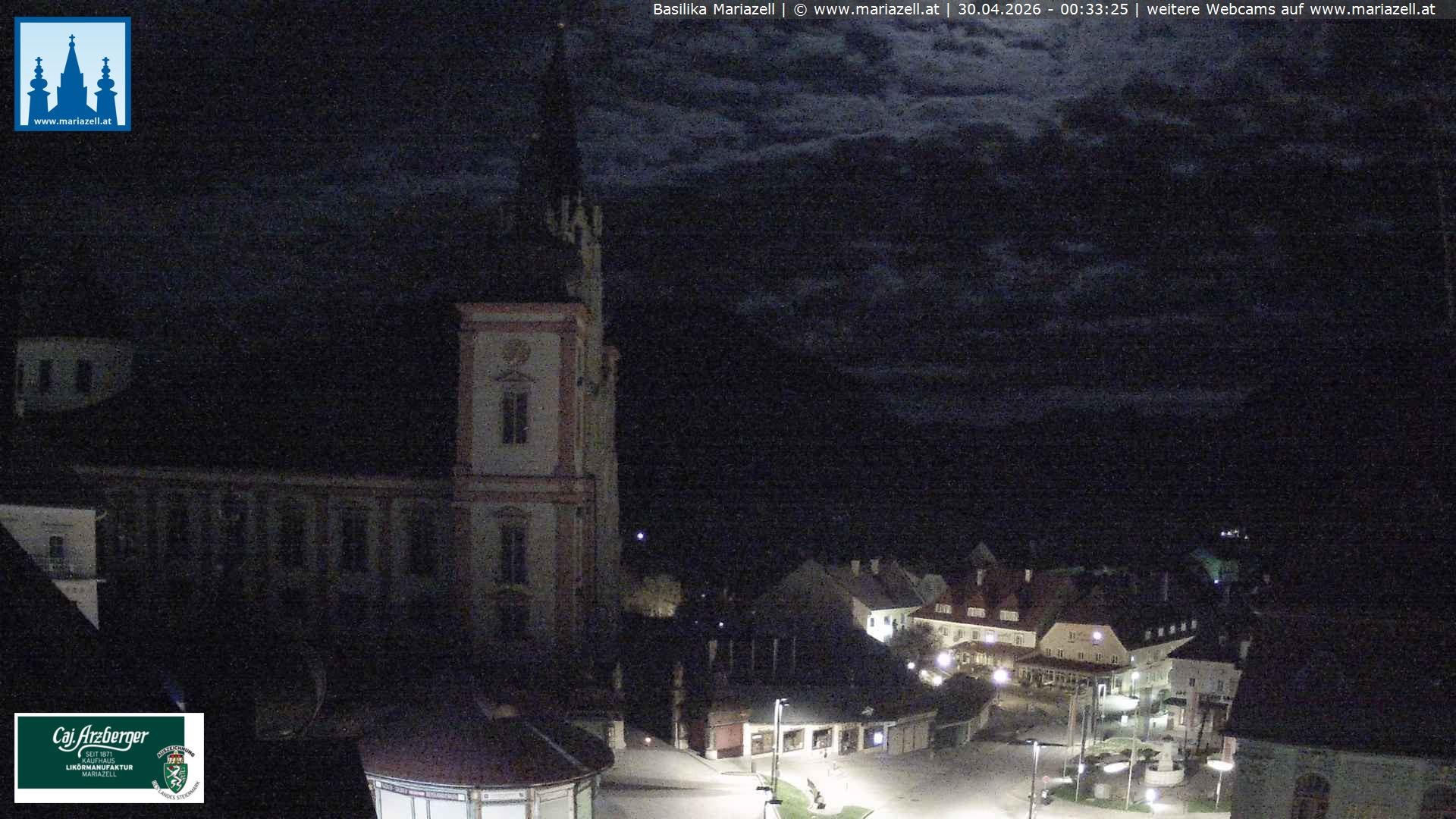 Archiv Foto Webcam Mariazell - Blick auf die Basilika
