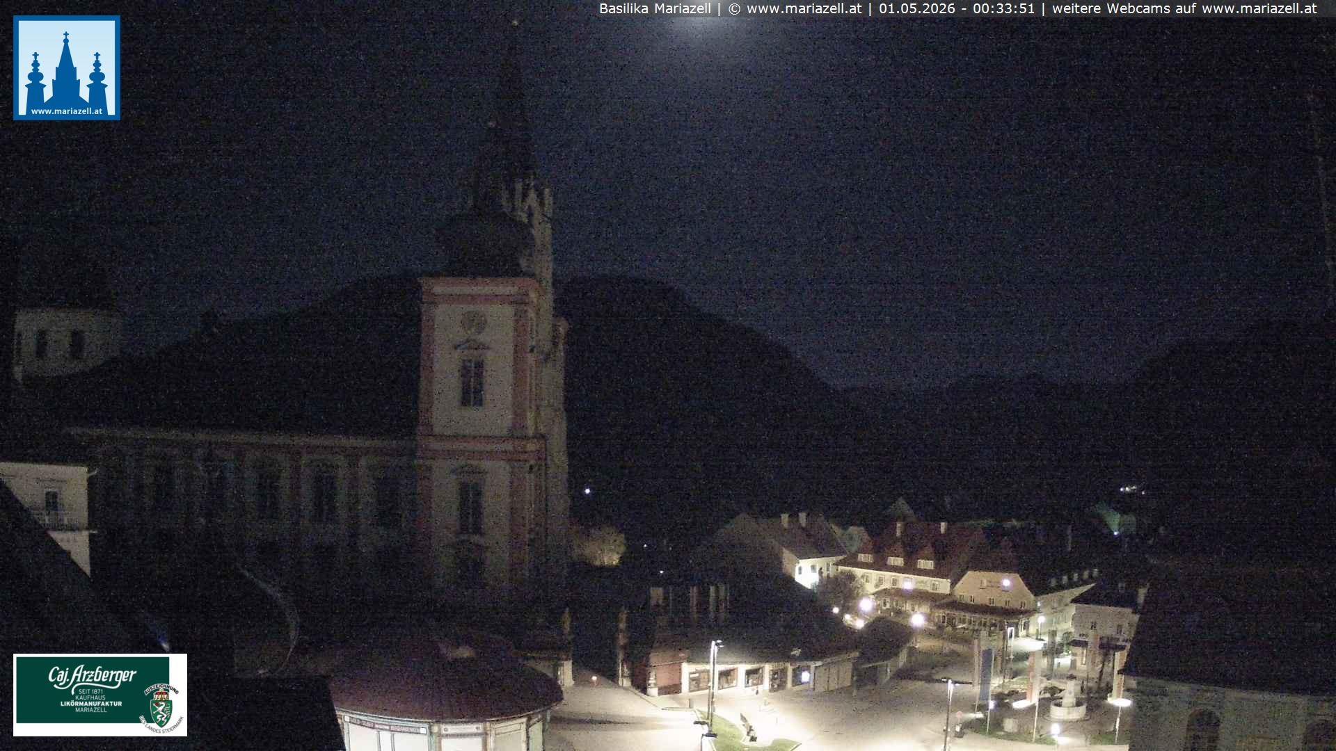 Archiv Foto Webcam Mariazell - Blick auf die Basilika