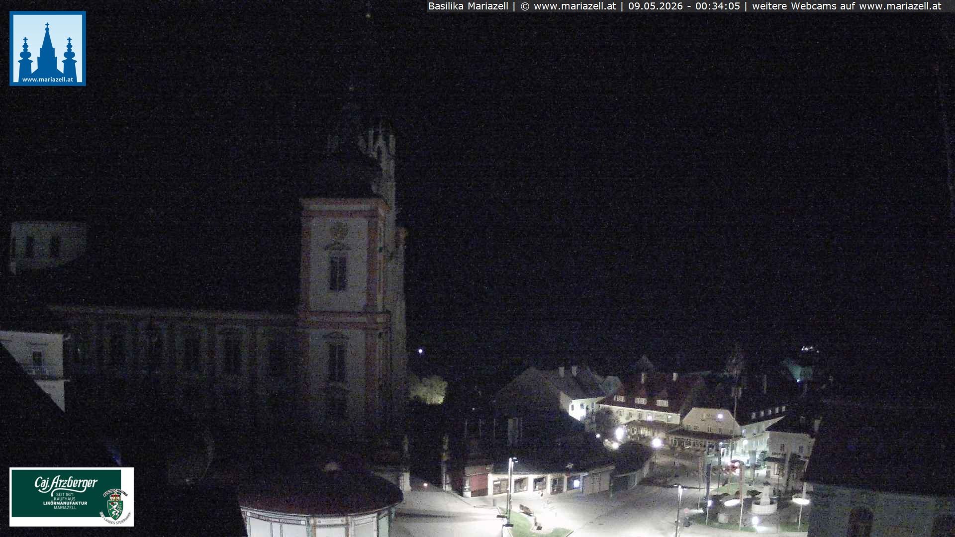 Archiv Foto Webcam Mariazell - Blick auf die Basilika