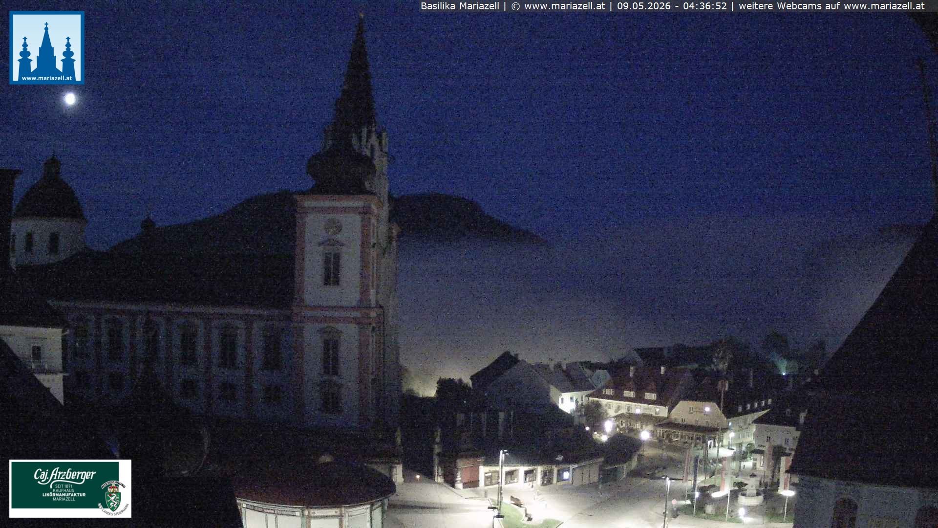 Archiv Foto Webcam Mariazell - Blick auf die Basilika
